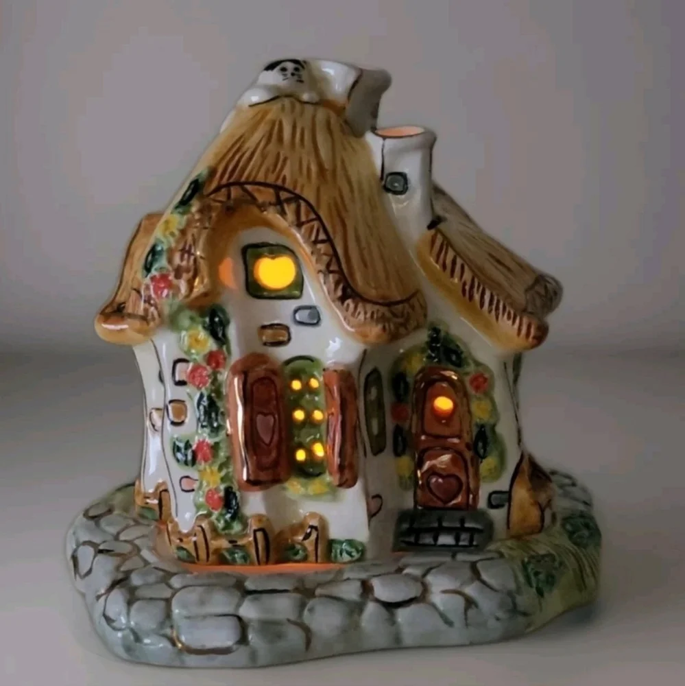 Vintage Popular Sweet Dreams Candle Holder. Ceramic Cottage Tea Cat Cottagecore - Picture 3 of 13